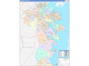 Anne ArundelCounty, MD Wall Map Color Cast Style 2022